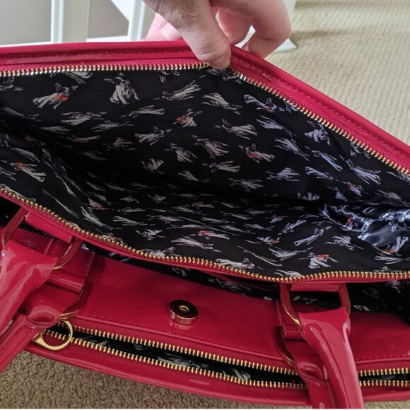 Ted Baker Red Patent Large Bag/Tote - Picture 5 of 9